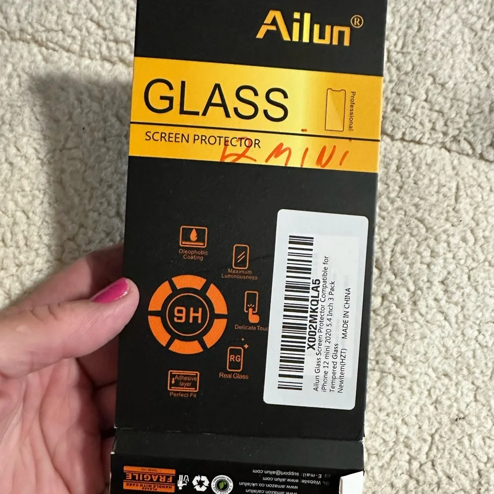 NEW Set of 2 IPhone 12 Mini Screen Protectors. MUST BE BUNDLED